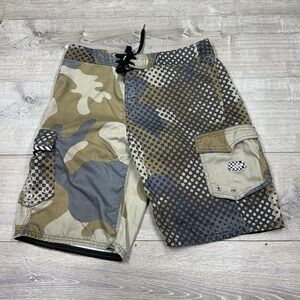Alpinestars Shorts Mens 34 Multicolor Camo Cargo Drawstring Pockets 11 Inseam